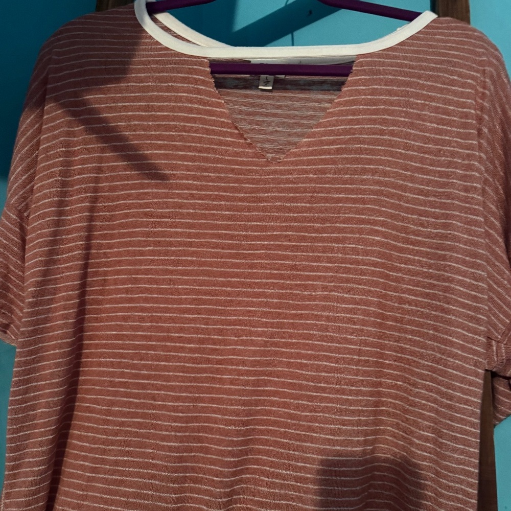 Red and white striped shirt from the buckle